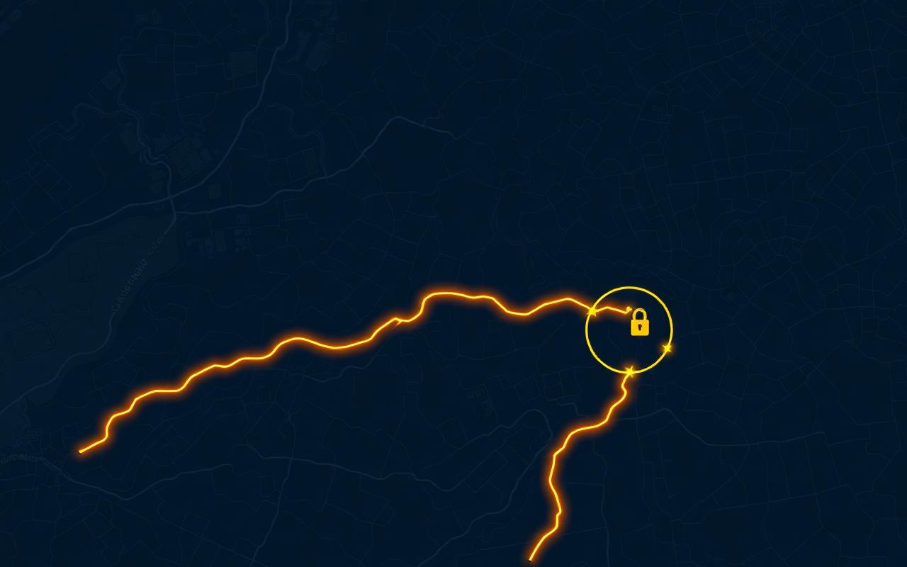 Live GPS route and geofence visualisation